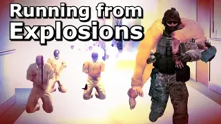 CS:GO - Can You Escape a BOMB Explosion in 1 SECOND?