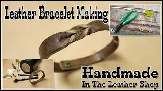 Leather Bracelet Making  ⭐  Easier Than Leather Mystery Braid Cuff