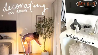 DECORATING MY ROOM FOR XMAS! + a chaotic day | VLOGMAS 8 + 9