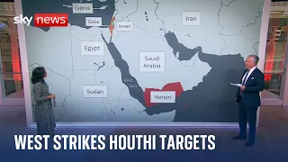Middle East tensions: US and Britain strike more than a dozen Houthi targets in Yemen