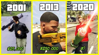 Most Expensive Weapon in GTA games! (2001-2020)