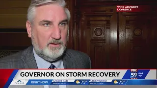 Indiana Gov. Eric Holcomb speaks on state's storm recovery