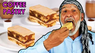 Tribal People Try Coffee Pastry