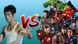Bruce Lee vs Superheroes Ironman, superman, spiderman, Hulk, Venom, Thor, X-Men, Flash
