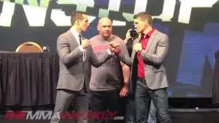 Rory McDonald and Stephen Thompson at UFC Unstoppable Press Conference