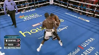 Terence Crawford vs Shawn Porter - Round 10 TKO - final shots *slow motion* (no sound)