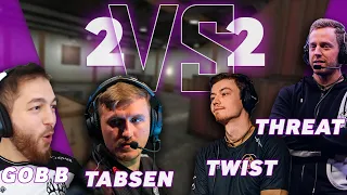 NiP THREAT & twist vs BIG tabseN & gob b | CSGO 2vs2 Rifles