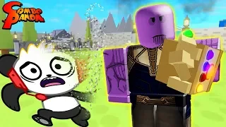 THANOS USED INFINITY SNAP TO DESTROY ME!? Let's Play as Thanos in Roblox Superhero Simulator