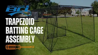 Trapezoid Freestanding Baseball & Softball Batting Cage Assembly