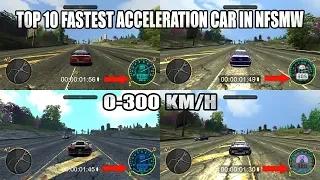 Top 10 Fastest Car In NFSMW {0-300 km/h}Modded Version