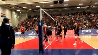 volleyball 3rd meter spike by Canada's Stephen Timothy Maar