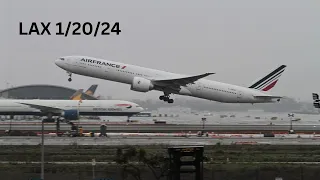 LAX (REVERSE OPS) plane spotting on 1/20/24