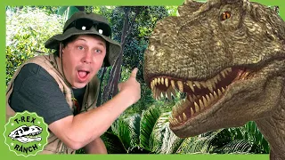 T-Rex Giant Life Size Dinosaur Adventure! -Rex Ranch Dinosaur Videos