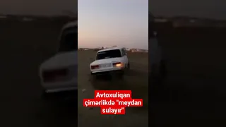 Avtoxuliqan çimərlikdə "meydan sulayır"