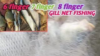 6 finger,7 finger,8 finger gill net fishing,//GILL NET MAKING