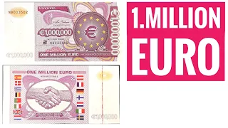 1 Million Euro Note - 1000000 Euro!!!! - The European dream note