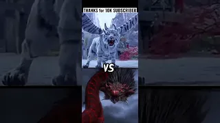 THE GAINT TIGER VS WHITE TIGER,RED DRAGON, CHINESE DRAGON FIGHT🥵🥶 #shorts #animals #dragons #fight
