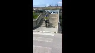 Supermoto on stairs OMFG