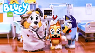 BLUEY AND BINGO Goes To Hospital 🚨🚨 Pretend Play With Bluey Toys | Learning Videos For Kids!