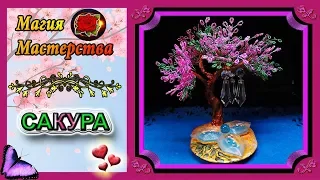 Мастер-Класс Дерево Сакура из бисера✷Бисероплетение✷Cherry tree made of beads