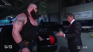 Braun Strowman DESTROYS Mr  Mcmahon’s Limo FULL and fired by mcman