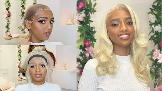VLOGMAS #2: VERY DETAILED ICY BLONDE Frontal Wig Install From START To FINISH ft. Petalwigs