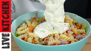 Mix Pasta and Vegetables!! You cant stop eating them!! Salad recipe-Few people know this recipe