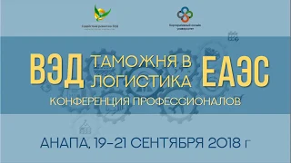 Конференция "ВЭД,ТАМОЖНЯ, ЛОГИСТИКА В ЕАЭС" Анапа 2018 День второй часть первая