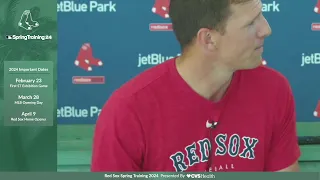 Nick Pivetta Talks with the Media at Red Sox Spring Training