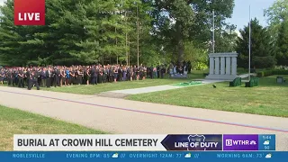 Funeral procession travels 70 miles to Crown Hill Cemetery for Officer Noah Shahnavaz