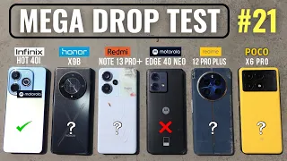 DROP TEST - realme 12 Pro Plus vs Redmi Note 13 Pro Plus vs POCO X6 Pro vs Honor X9b vs Moto Edge 40