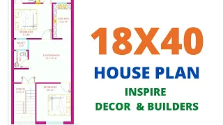 18X40 Building Plan II 720 Sq Ft House Plan II East Facing Home Map II 18X40 Makaan Ka Naksha