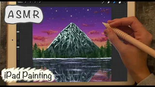 ASMR iPad Sounds - Teaching you how to paint a landscape