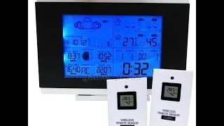 Wireless Indoor Outdoor Weather Station Thermometer + 2 sensors