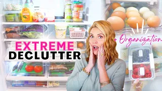 EXTREME DECLUTTER + ORGANIZATION // Refrigerator Deep Clean BEFORE + AFTER