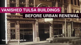 Rare Tulsa Oklahoma Scenes Downtown - 1st and 2nd Streets near Blue Dome