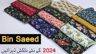 Bin Saeed  Original | Bin Saeed Lawn 2024 new Designs | Buy original Bin Saeed at wholesale price |
