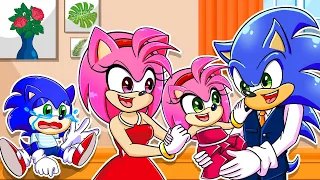 Don't Feel Jealous, Baby Sonic! Please Love Your Step Sister - Sonic the Hedgehog 2 Animation