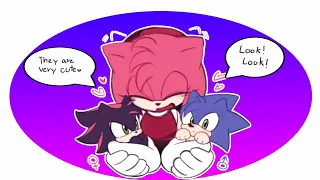 Amy Gives Birth To Shadow And Sonic - Shadow x Amy (shadamy) Comic Dub Compilation