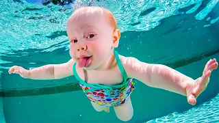 Hilarious Moments Babies Playing with Water - Funny Baby Videos | BABY BROS