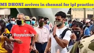 Ms dhoni Landed in Chennai for IPL | ms dhoni | IPL | ms dhoni arrived at channei airport