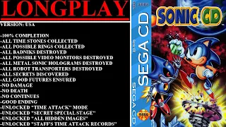 Sonic CD [USA] (Sega CD) - (Longplay | 100% Completion | Good Ending Path)