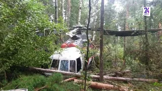 В Сургутском районе упал вертолет