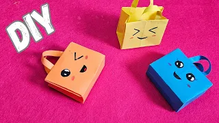 Origami Paper Bag | How To Make Paper Bags with Handles | Origami Gift Bags | school hacks