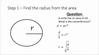 How to Calculate the Circumference of a Circle from the Area