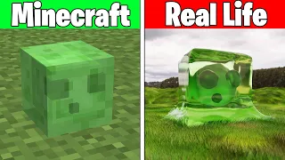 Minecraft vs Real Life | Realistic lava, water, slime, physics | Compilation #4