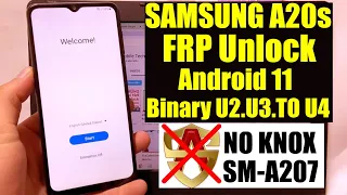 Samsung Galaxy A20s Frp Bypass Android 11 Without Pc | Samsung A207F Google Account Bypass U3 U4