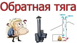 Обратная тяга в дымоходе - Что делать [ Опрокидывание тяги ]