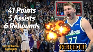 Luka Doncic (41 points, 5 assists,6 Rebounds) Highlights vs Trail Blazers |01/04/24| #lukadoncic