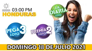 Sorteo 03 PM Loto Honduras, La Diaria, Pega 3, Premia 2, Domingo 18 de julio 2021 |✅🥇🔥💰